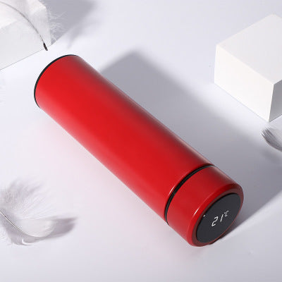 Stainless steel vacuum flask with a LED touch display temperature
