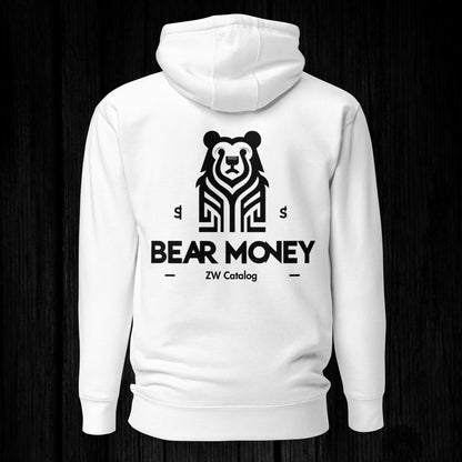 Bear•Money Hoodie (White)V2