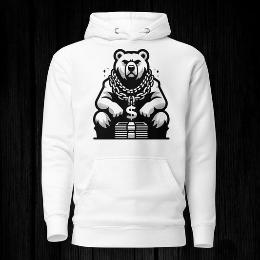 Bear•Money Hoodie (White)V2